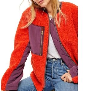 SOLD free people Irvington faux shearling jacket M